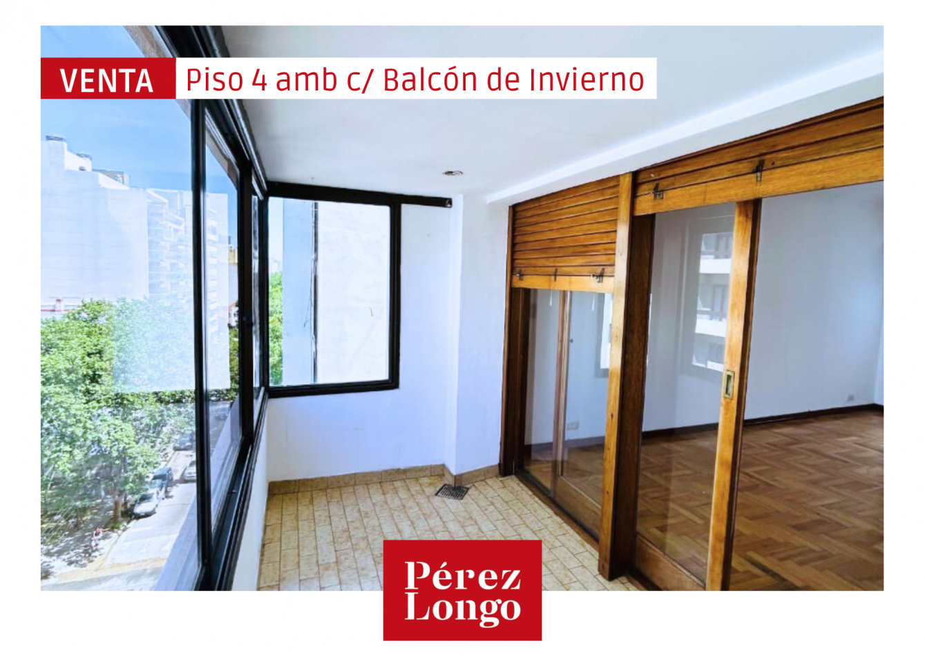 Piso de 4 ambientes con balcon.