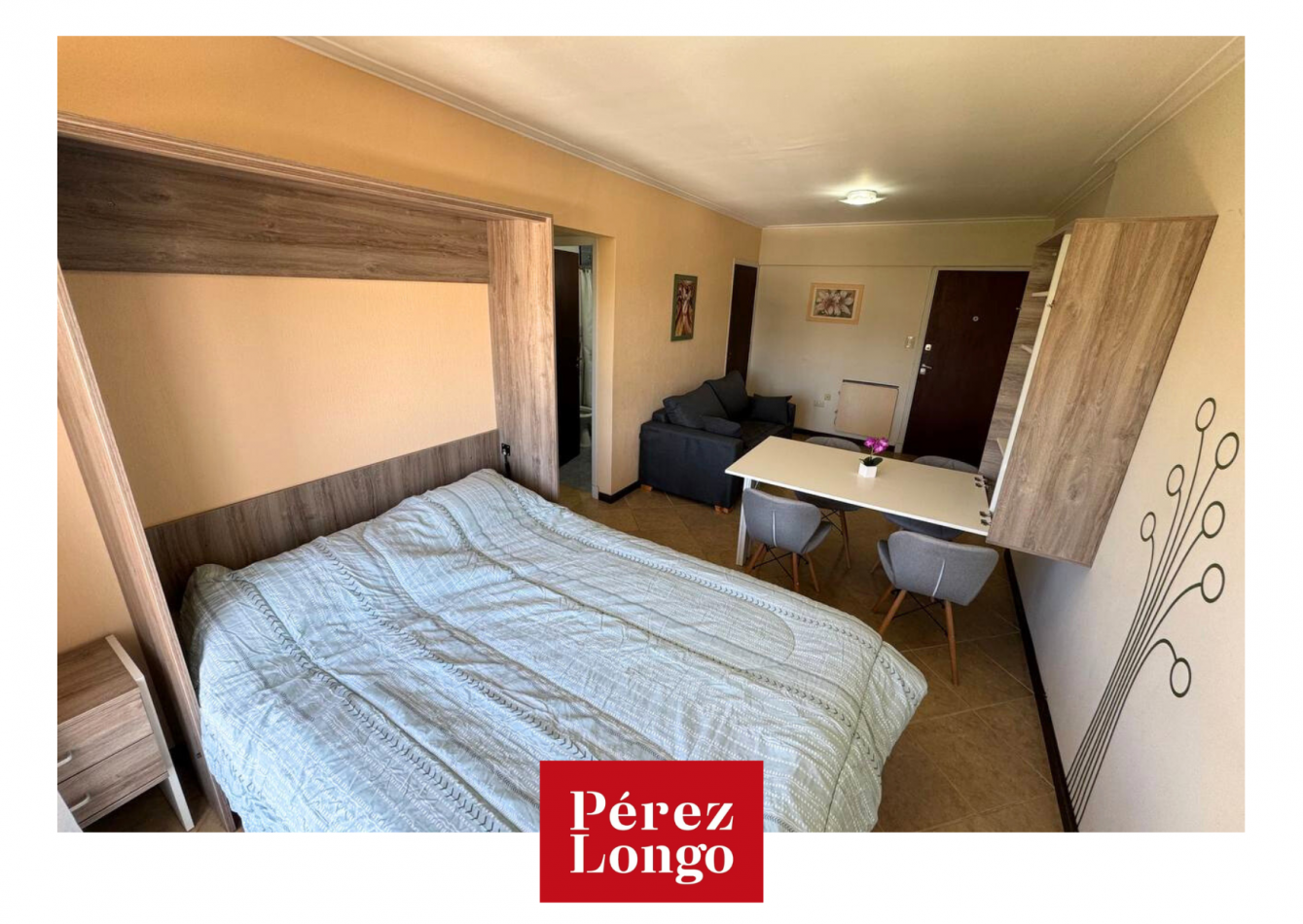 Departamento de un ambiente con balcond