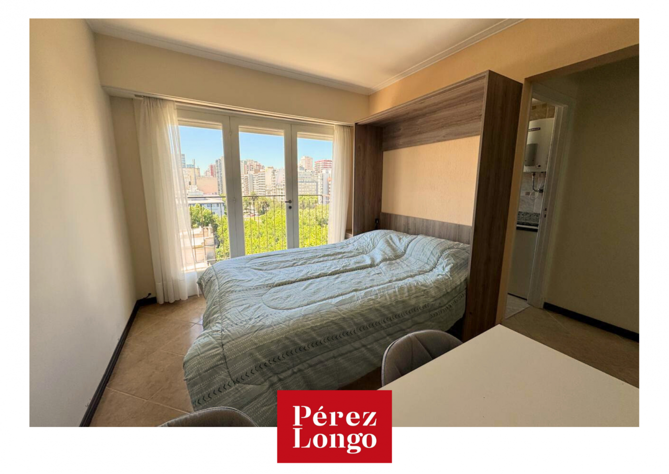 Departamento de un ambiente con balcond