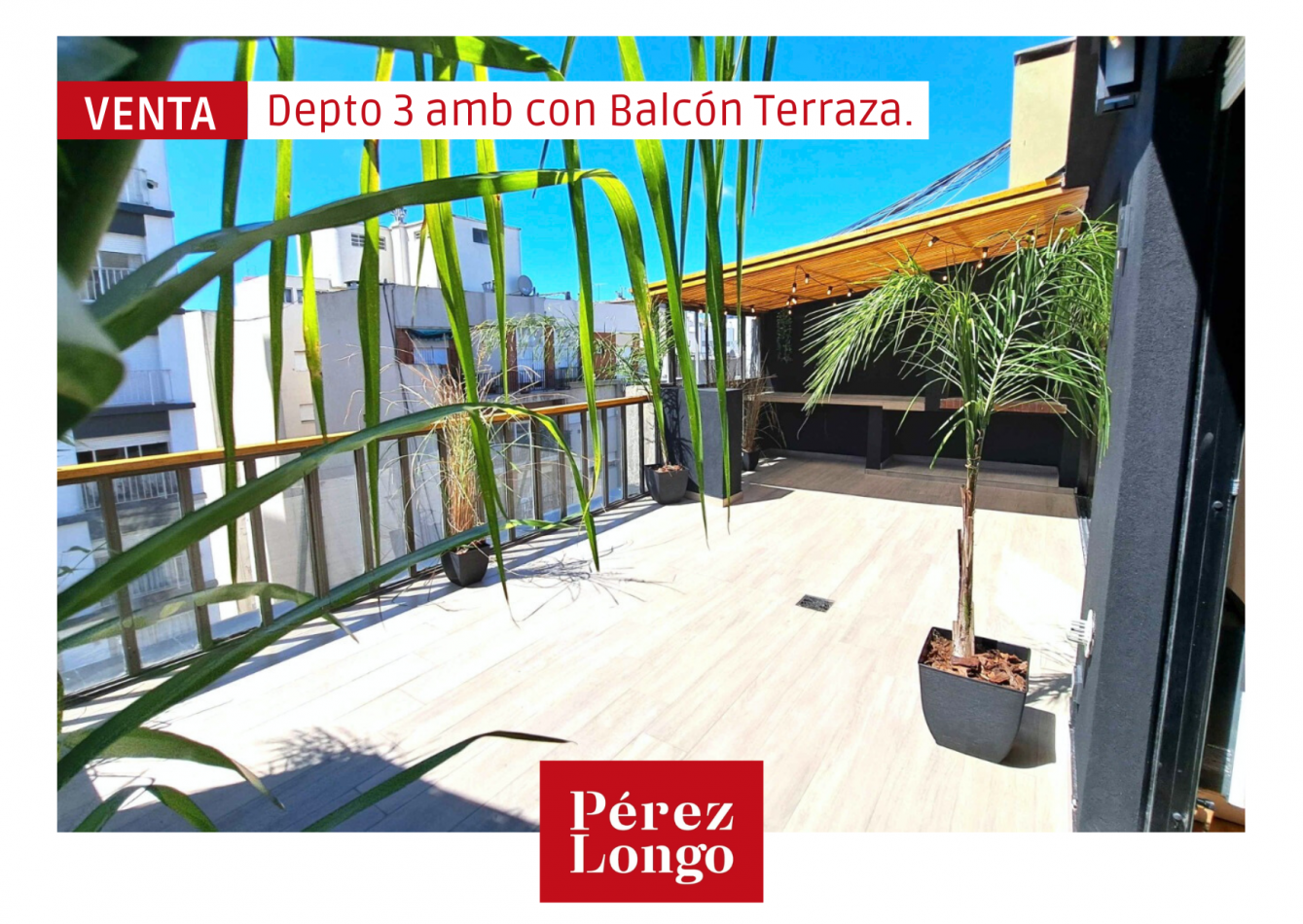 DEPARTAMENTO DE 3 AMVIENTES CON BLACON TERRAZA