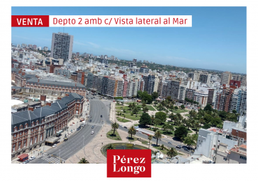 DEPARTAMENTO 2 AMBIENTES AL FRENTE CON VISTA LATERAL AL MAR