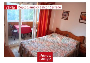 DEPARTAMENTO DE 1 AMBIENTE CON BALCON CERRADO