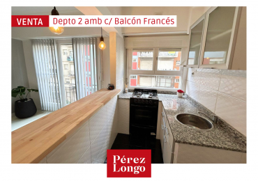 DEPARTAMENTO 2 AMB TODO AL FRENTE CON BALCON FRANCES