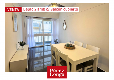 Departamento 2 ambientes con balcon cubierto