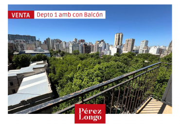 Departamento de un ambiente con balcond