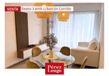 DEPARTAMENTO 3 AMBIENTES CON BALCON CORRIDO